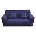 HOTNIU 1-Stück Elastisch Sofaüberwurf, Sofaüberzug Polyester, Sofahusse Sofa Abdeckung Stretch, Sofabezug für Sofa, Couch, Sessel zum Schutz, mehrere Farben (2 Sitzer 135-170cm, Marine)