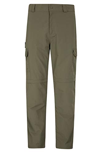 Preisvergleich Produktbild Mountain Warehouse Explore Wandelbare Herrenhose - Schnelltrocknend, ausbleichsichere Hose, Cargohose mit Reißverschluss auf Kniehöhe, Stretchanteil - Für Wandern Khaki 46W