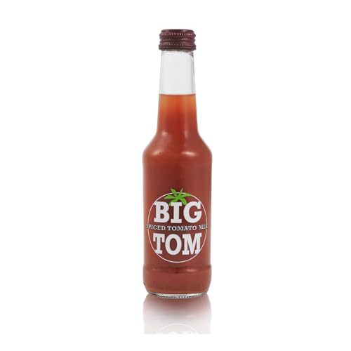 Big Tom Spiced Tomato Juice for Bloody Mary Mix - 250ml Bottles (24 Pack) | Vegan-Friendly Drink