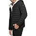 Calvin Klein Men's Mid-Weight Sherpa Lined Puffer Jacket, Sherpa Lined, Ebony, X-Large