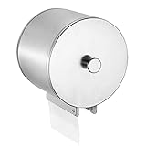 Cat Proof Toilet Paper Roll Holder Dog Proof Round Toilet Paper Holder Anti-Cat TP Roll Holder TP Roll Keeper Protector Enclosed Wall Mounted Stainless Steel Brushed Nickel(18/8 Stainless Steel)