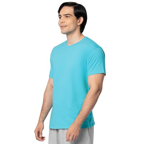 Fruit of the Loom Men's Eversoft Cotton T-Shirts (S-4XL), Crew-2 Pack-Scuba Blue, Small by Fruit of the Loom - Used condition - Image 3