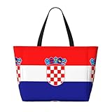 Trukd Strand-Reisetasche mit Flagge der Republik Kroatien, faltbar, geräumig, große Kapazität,...