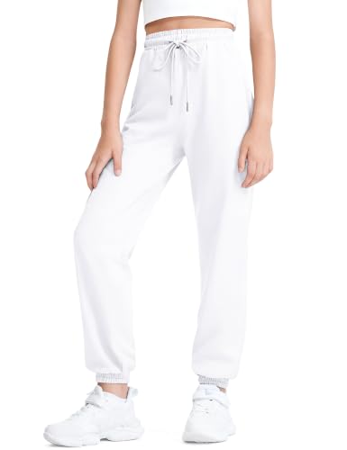 Image of BOOPH Girls Sweatpants Kids Cotton Drawstring Joggers Teen Athletic Pants | Girls Uniformt Pant with Pockets for 7-14Y