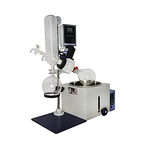 HNZXIB Rotary Evaporator 2L Lab Rotovap with Manual Lift Digital Controller 0-120rpm Rotary Evaporator Kit 110V