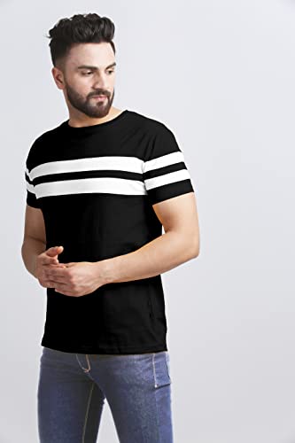 Image of AUSK T-Shirt for Mens Double Stripes on Chest