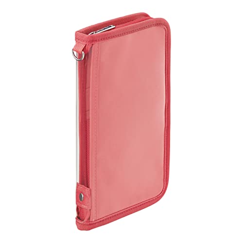 Lihit Lab A3302-3 Myfa Decorative Pouch, Coral Red