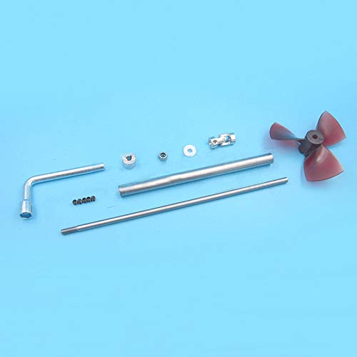 JINFOLI Kit de eje de transmisión de 5MM, conjunto de eje de transmisión, buje y accesorios de 80mm de diámetro exterior, hélice CW CCW, for piezas de barco RC, 1 par Conjunto de eje de modelo de barc - imagen 4
