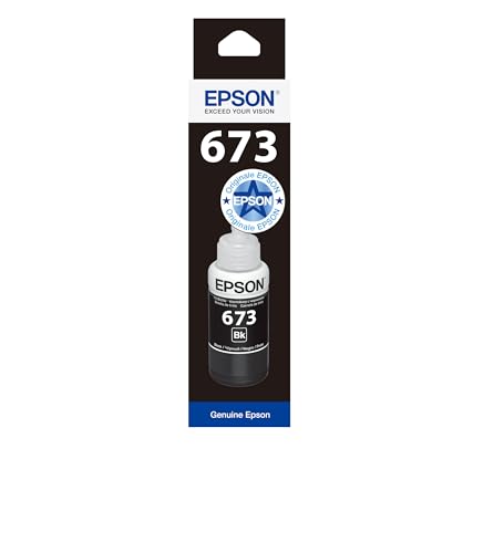 Epson EcoTank 673 Flacone d’Inchiostro Originale |Nero| Alto Rendimento – Fino a 1.900 Foto | Compatibile Con Modelli L1800 / L800 / L805 / L810 / L850 | Garanzia dei Migliori Risultati di Stampa