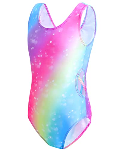 Image of TENVDA Girls Swimsuit Cut Out One Piece Swimwear Summer Beach Sport Bathing Suits for 2-12 Years Old Kids