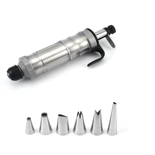 ZGXNYI Seringue à Garnir en Acier Inoxydable Stainless Steel Cream Cookie Decorating Set Pastry Biscuit Cake Syringe Flower Type Extruder Baking Tools Nozzles Dessert Seringue à GâTeau