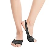 Lujuny Nonslip Yoga Grip Toeless Socks Heelless Socks – Cotton Pilate Barre Ballet Dance Athletic Ho