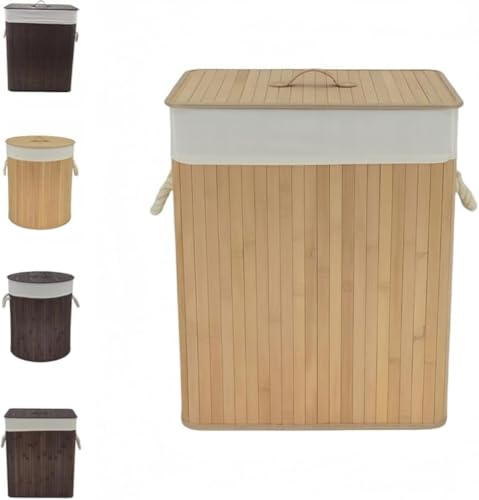 Zxyler ランドリー バスケット 温泉バッグ 雑貨かご おもちゃ収納 衣類収納 脱衣所 蓋付き ランドリーボックス 脱衣かご シンプル 大容量 防塵 収納 洗面所 洗濯カゴ 洗濯かご 折りたたみ ランドリーバスケット ランドリーバッグ 竹製