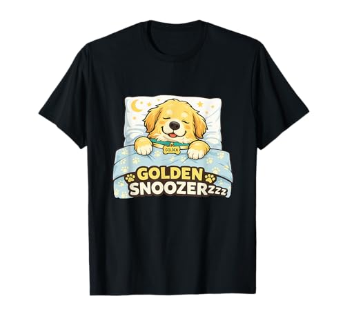 Golden Retrievers Sleeping Funny Pun Sleepwear Goldens Dog T-Shirt