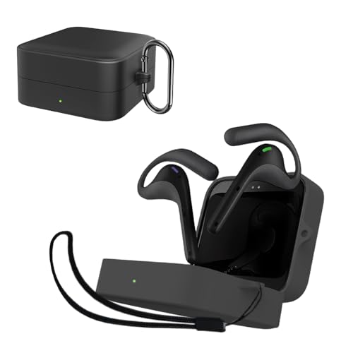 For Timekettle W4 Pro ケース YILLIONS 柔らかなシリカゲルのスポーツクールなデザイン 衝撃吸収 防水 防塵 軽量 紛失防止用のフックを搭載した スリムソフト ケース カバー Timekettle W4Pro カバー(ブラック)