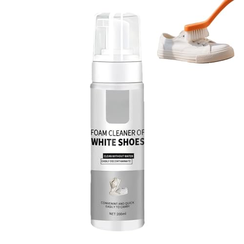 200ml White Shoe Cleaner,Water Free Shoe Cleaner,Trainer Whitener,Trainer Whitener for White Trainers,Canvas Shoe Whitener,Shoe Cleaning Kit,Shoe Whitener for Trainers,Shoe Whitener for Canvas Shoes