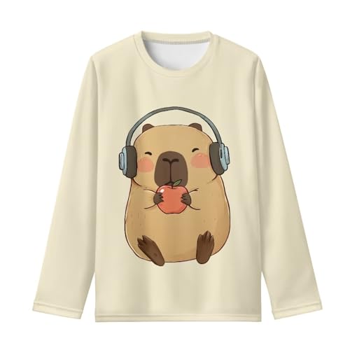 Image of Girls Long Sleeve T Shirt Cute Cartoon Crewneck Shirt for Kids 3-16Y Fall Winter Clothes