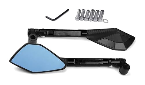 �n���h���o�[�T�C�h�~���[ �p X-For ADV XADV 750 2017-2021 �o�C�N�n���h���o�[ ���A�r���[�~���[ �u���[ �A���`�O���A �o�[�G���h �o�b�N�~���[(�u���b�N)