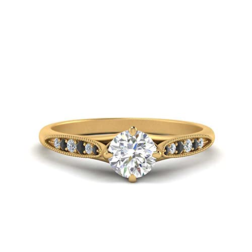 Image of Choose Your Gemstone Compass Point Ring Yellow Gold Plated Round Shape Vintage Engagement Rings Ornaments for Wife Symbol of Love Clarity Comfortable US Size 4 to 12
