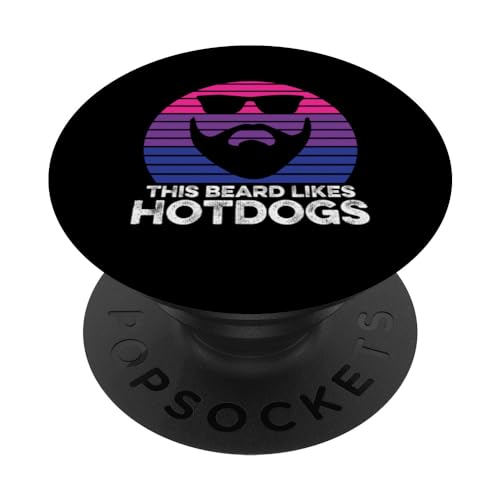 Bearded Bisexual LGBT-Q Funny Pride Flag Bearded Men PopSockets Swappable PopGrip