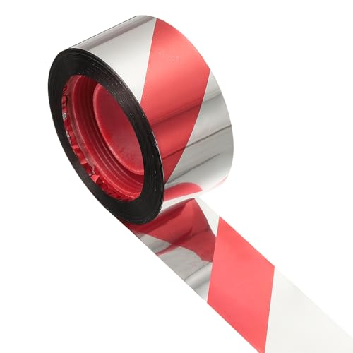 QUARKZMAN Cinta para Ahuyentar Pájaros, 164 Pies X 0.94 Pulgadas Cinta Reflectante Pet Cinta Decorativa Laser Cinta Repelente para Mantener Lejos A Los Pájaros De Jardín, Rojo Plateado