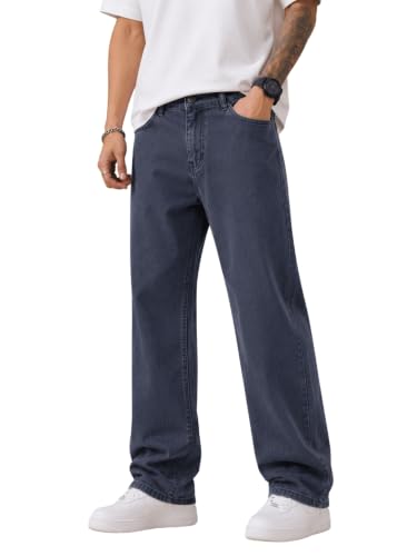 Image of Men's Comfortable Casual Denim Jeans || Straight Fit (Jean) for Men || Regular Fit Mid Rise Flat Front Full Length Jeans for Men| Modern & Fashionable for Casualwear