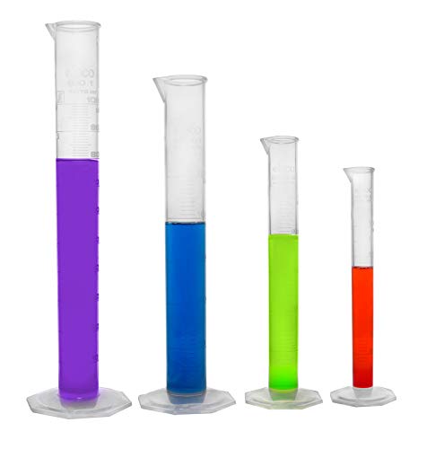 Ultimate Plastics Kit - 15 Piece Science Lab Set - Includes 5 Polypropylene Beakers, 4 Polypropylene Graduated Cylinders, 5 Disposable Ldpe Pipettes & Nylon Cleaning Brush - Eisco Labs #TOP2