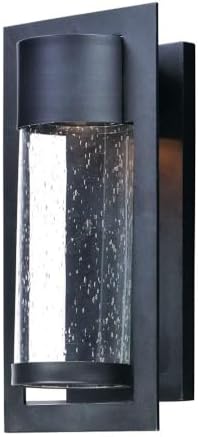 Maxim Lighting 55892BGBK Focus-8W 1 LED Round Outdoor Wall Mount-7 Inches Wide by 14.5 inches high