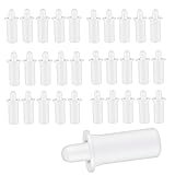 30 Pcs Spring Loaded Shutter Repair Pins - 0.79x0.3 Inch White Fasteners for Window, Cabinet & Blind Slats - Plantation Shutter Replacement Kit with Movable Blade Parts