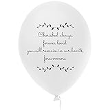 30 Biodegradable White Remembrance Balloons | Balloon Release Balloons | Helium Quality |