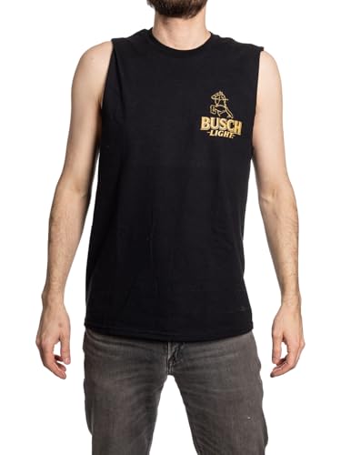 Calhoun Busch Light Mountain Cowboy Sleeveless T-Shirt (Medium) Black