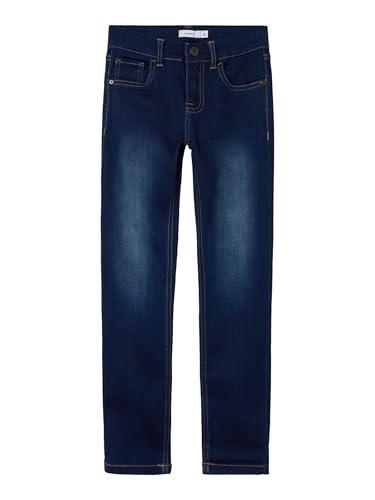 NAME IT Jungen Nkmtheo Xslim Swe Jeans 3113-th Noos Hose, Dark Blue Denim, 128 EU