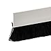 Gedotec Brosse de Bas de Porte | Coupe-Froid Isolant pour Porte Suspendue, de Garage ou Autre | Rail à Balai d’Isolation en Aluminium avec Brosse en Polyamide | Longueur de 125 cm | Noir | 1 Pièce