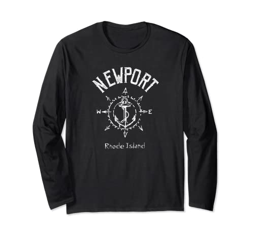 Newport Rhode Island, Nautical RI Boats Manga Larga