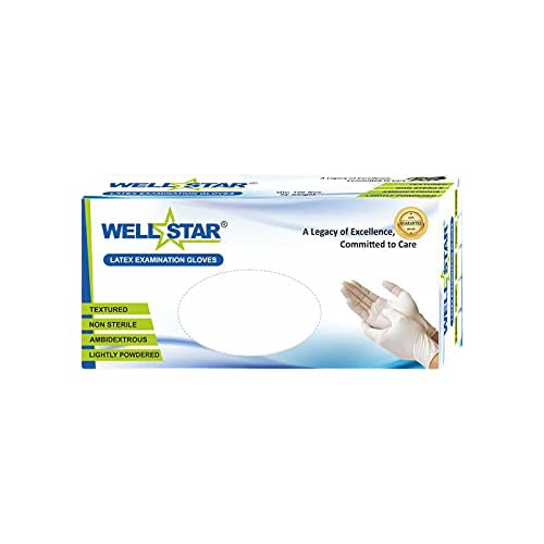 WELL STAR Latex Powdered Non Tearable Disposable Medical Examination Gloves 50 Medium beige (B09F3PYK2M) Amazon Price History, Amazon Price Tracker