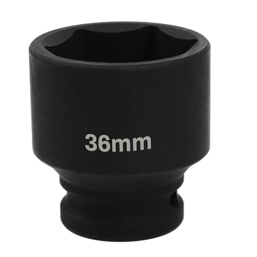 Uxney 1/2 Schlagschrauber Stecknuss 36mm 6-Kant Chrom-Molybdän Stahl für Kfz-Werkstatt und Industrie
