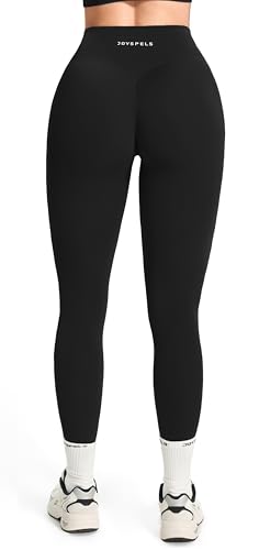 JOYSPELS Sport Scrunch Leggings Damen No Front Seam - High Waist Booty Lifting Gym Leggins Blickdicht Sporthose Push Up Yogahose (M MoonlessNight 64 cm)