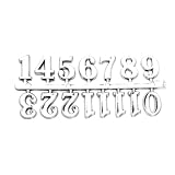 35 set fai da te orologio da parete al quarzo decorazione gadget digitale numeri di ricambio accessori parti strumenti di riparazione (argento-arabo)