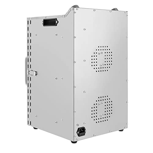 Food Dehydrator,18 Stainless Steel Trays Food Dryer w/86-194℉ Temperature,for Meat, Beef, Jerky, Herbs and Pet Treats, 600W.