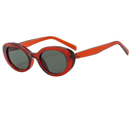 Lunettes de soleil œil de chat vintage vert foncé UV400 rétro pour femme