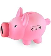 JeathFea Tirelire Cochon En Plastique Nom Personnalisé, Tirelire Cochon De Grande Capacité, Cadeau Pour Enfants, Tirelire Comme Cadeau Pour Enfants Amis Décoration De Maison 5 Couleurs 3 Tailles