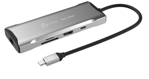 Mini Dock USB-C 4K60 Elite j5create JCD393-N 10Gbps avec 3 ports USB et lecteur de carte