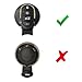 iJDMTOY Red/Black JCW Style Key Cap Shell Compatible with MINI Cooper 3rd Gen F55 F56 F57 F54 F60 Smart Key Fob