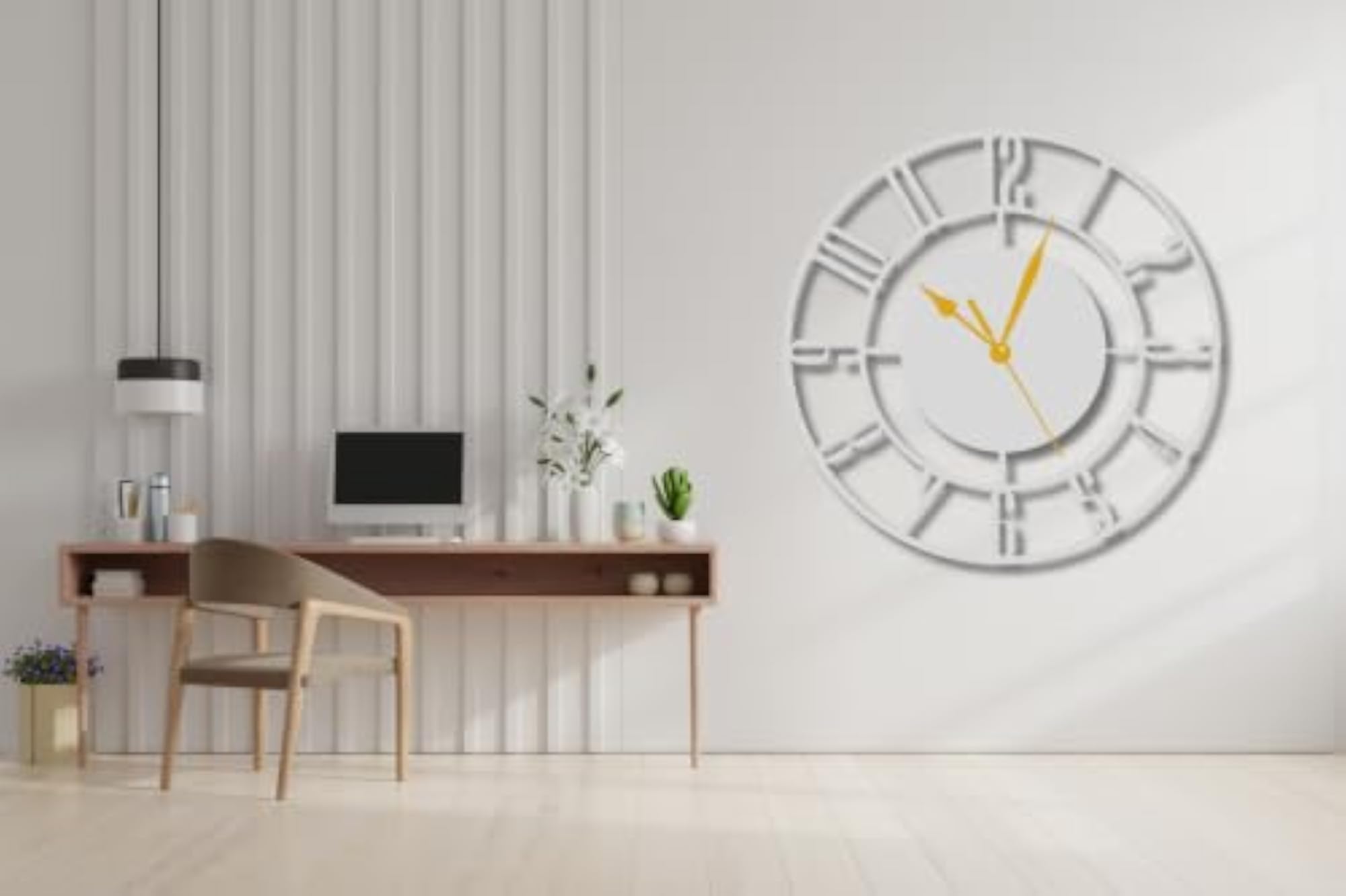 K Group Metal Wall Clock for Home Decor