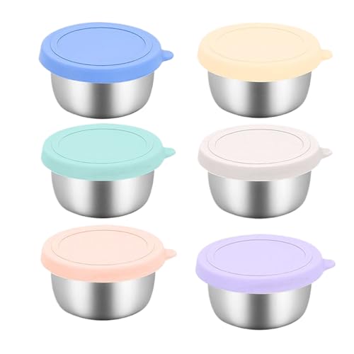 Juego de recipientes para salsas, macetas pequeñas para condimentos, tazas reutilizables para porciones, tarros apilables resistentes a fugas, práctico almacenamiento para almuerzos, aperitivos de