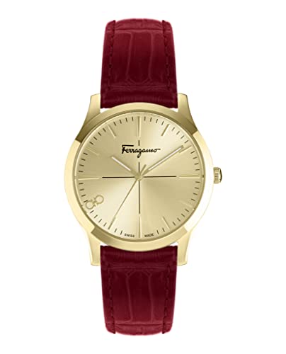 Salvatore Ferragamo Slim Collection Gold Watch #TOP22