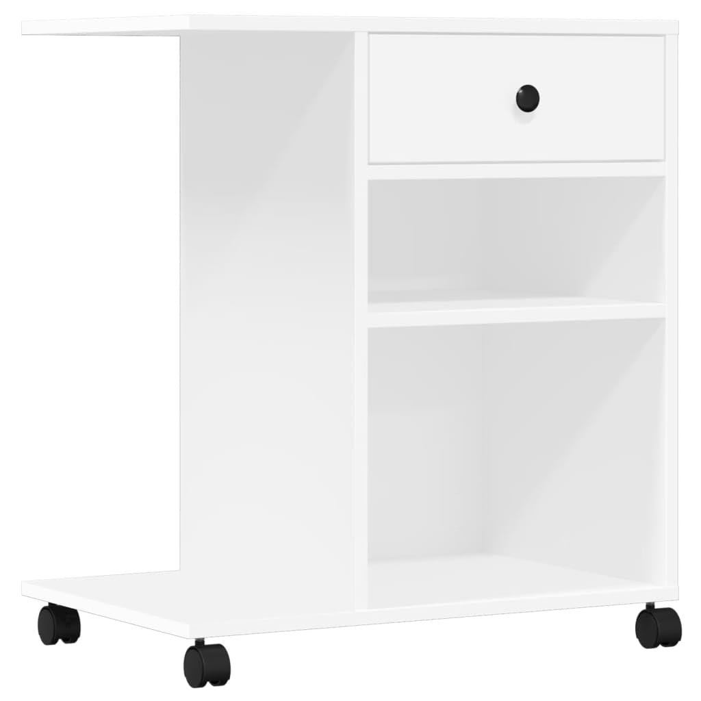 Supporto per stampante con ruote, carrello per ufficio, 60 x 40 x