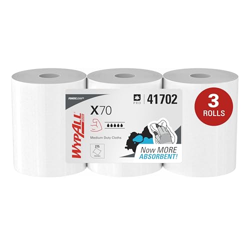 Image of WypAll PowerClean X70 Medium Duty Cloths, 3 x 275 Towels (41702)