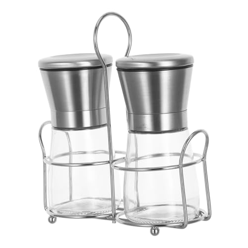 ULTECHNOVO 手動ステンレス製胡椒研磨器 小型コンパクトな可能粗さスパイスグラインダー 家 アウトドア用海塩対応 持ち運び便利なリフィル式