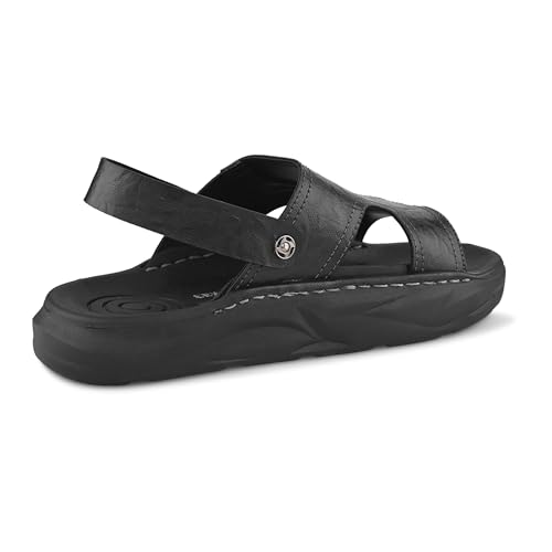 Image of Centrino Men's Sling Sandals | Stylish Strap Sandal with Grip Insole | Platform Comfort Sandal with Accent Pouch & Adjustable Strap| Comfortable Casual Footwear for Office, Travel & Walking (9578)